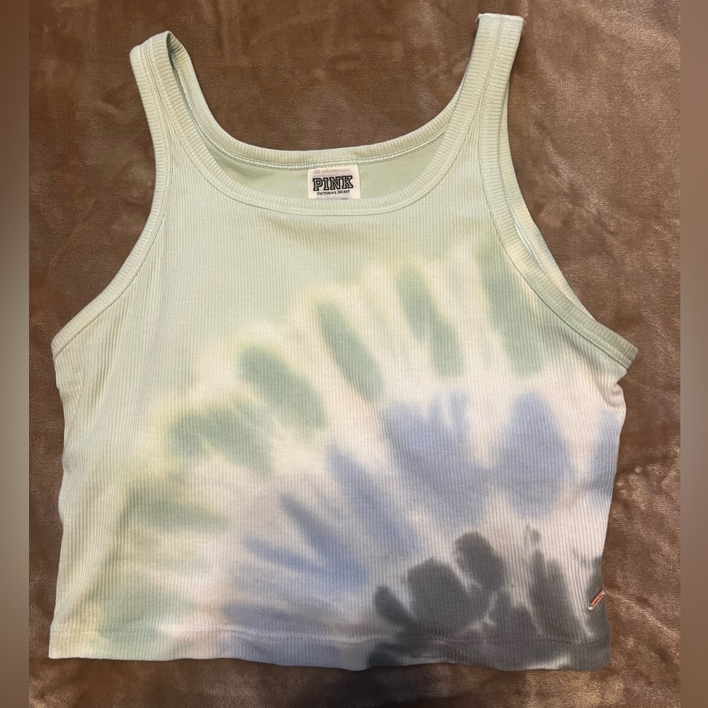 VS Pink Small Tie Dye Cropped Tank
